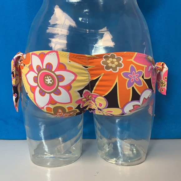 Flower Power Retro Halter Side-Tied Scrunch Bikini - Picture 7 of 11